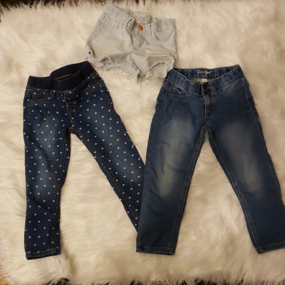 Jeans and shorts